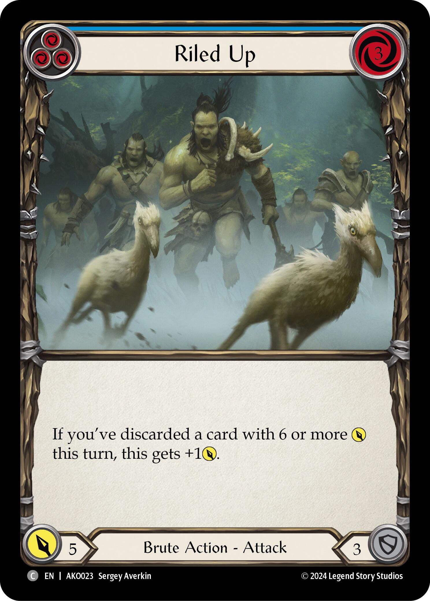 Riled Up (Blue) [AKO023] (Armory Deck: Kayo) | Good Games Morley