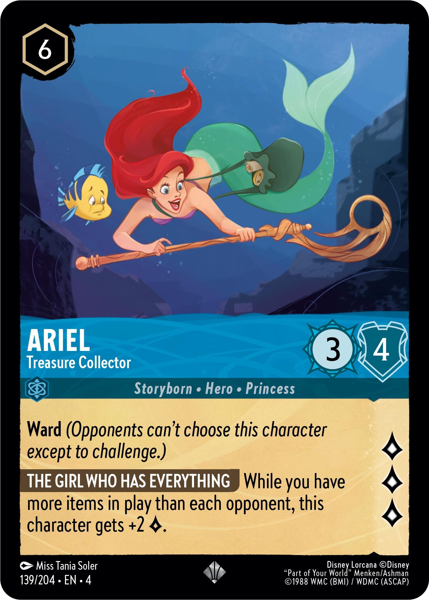 Ariel - Treasure Collector (139/204) [Ursula's Return] | Good Games Morley