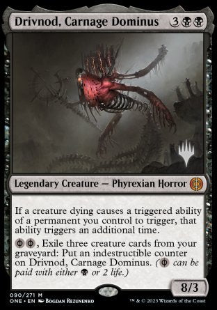 Drivnod, Carnage Dominus (Promo Pack) [Phyrexia: All Will Be One Promos] | Good Games Morley