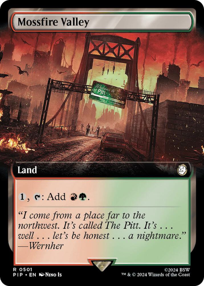 Mossfire Valley 501/326 (Universes Beyond: Fallout)  - Extended Art Foil | Good Games Morley