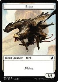 Bird (001) // Sculpture Double-Sided Token [Commander 2019 Tokens] | Good Games Morley