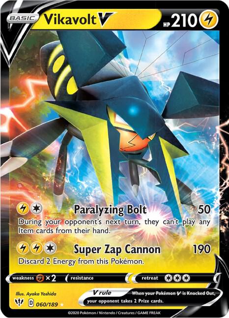 Vikavolt V 060/189 (SWSH03: Darkness Ablaze)  - Holofoil | Good Games Morley