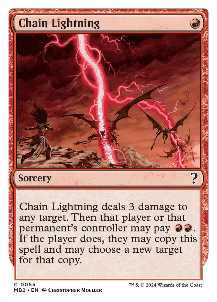 Chain Lightning (White Border) [Mystery Booster 2] | Good Games Morley