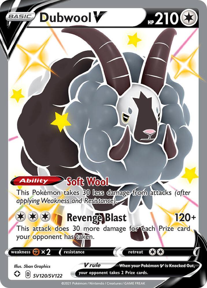 Dubwool V SV120/SV122 (Shining Fates: Shiny Vault)  - Holofoil | Good Games Morley
