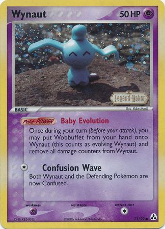 Wynaut (71/92) (Stamped) [EX: Legend Maker] | Good Games Morley