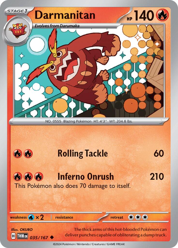 Darmanitan (035/167) [Scarlet & Violet: Twilight Masquerade] | Good Games Morley