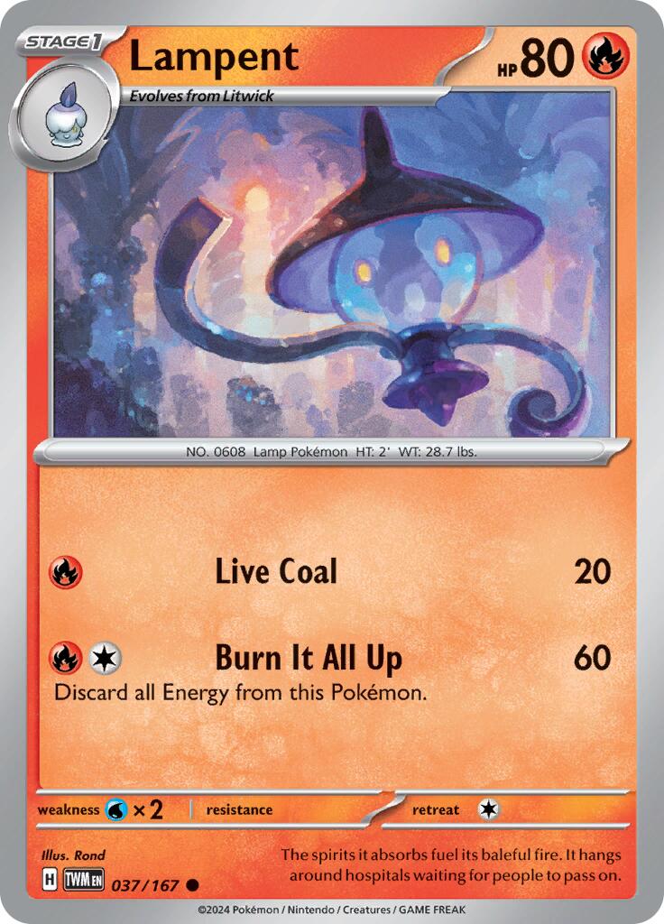 Lampent (037/167) [Scarlet & Violet: Twilight Masquerade] | Good Games Morley