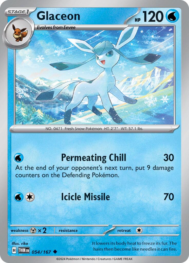 Glaceon (054/167) [Scarlet & Violet: Twilight Masquerade] | Good Games Morley