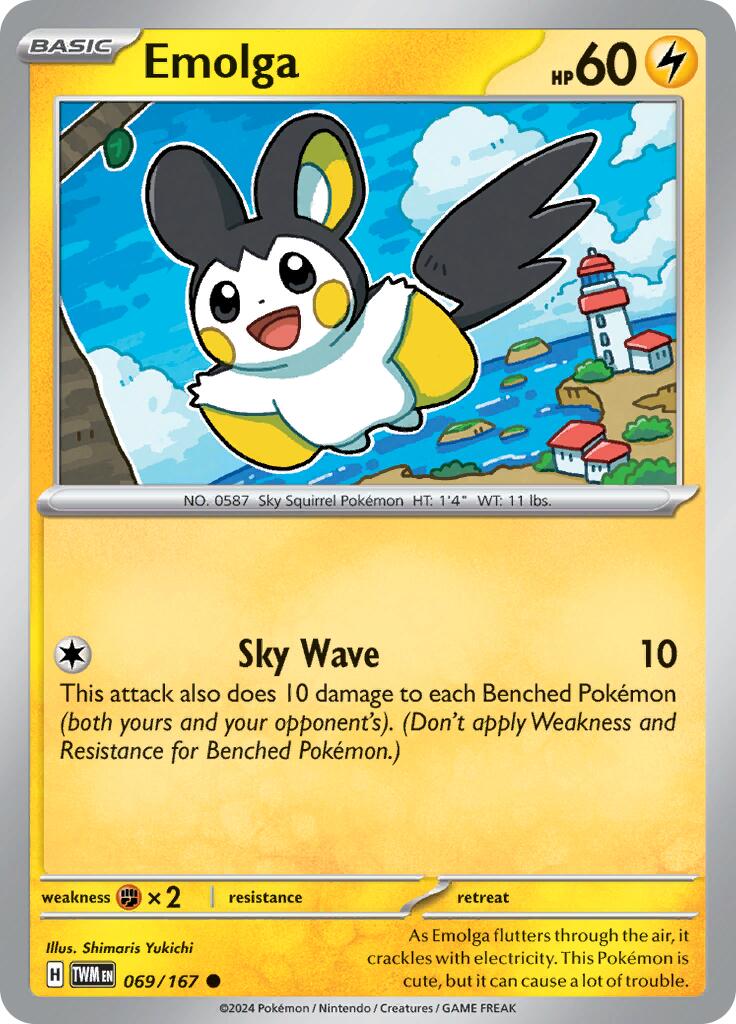 Emolga (069/167) [Scarlet & Violet: Twilight Masquerade] | Good Games Morley