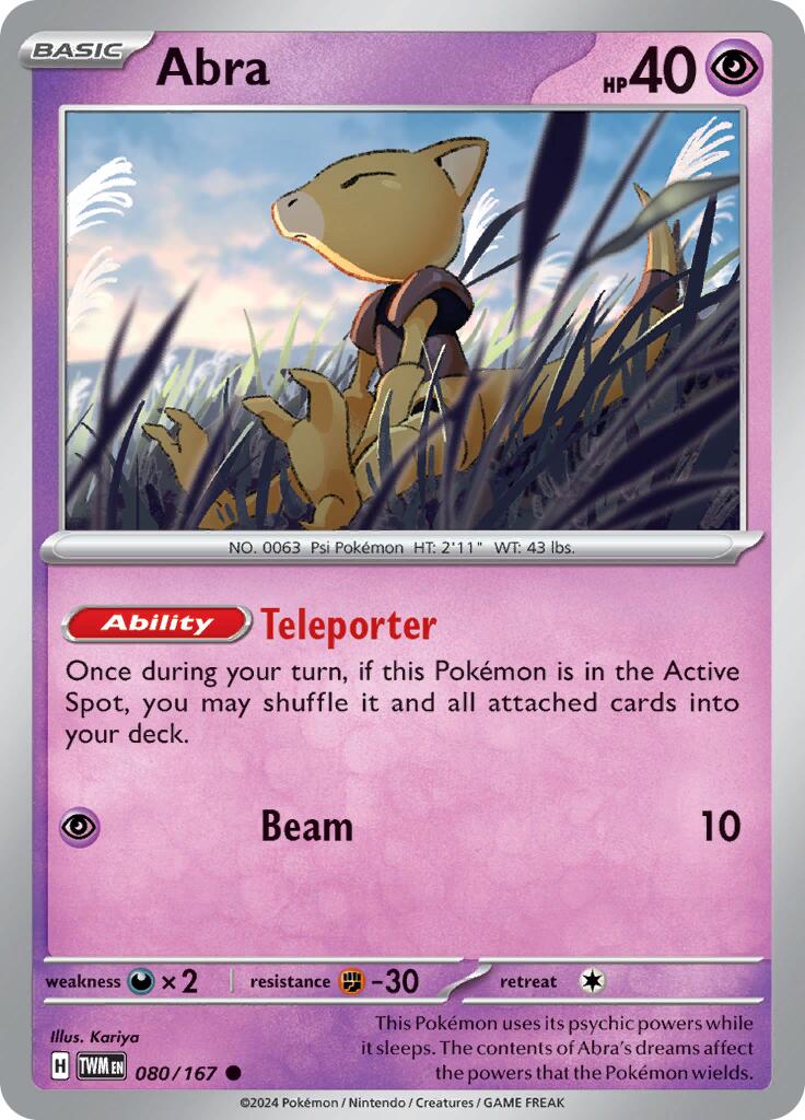 Abra (080/167) [Scarlet & Violet: Twilight Masquerade] | Good Games Morley