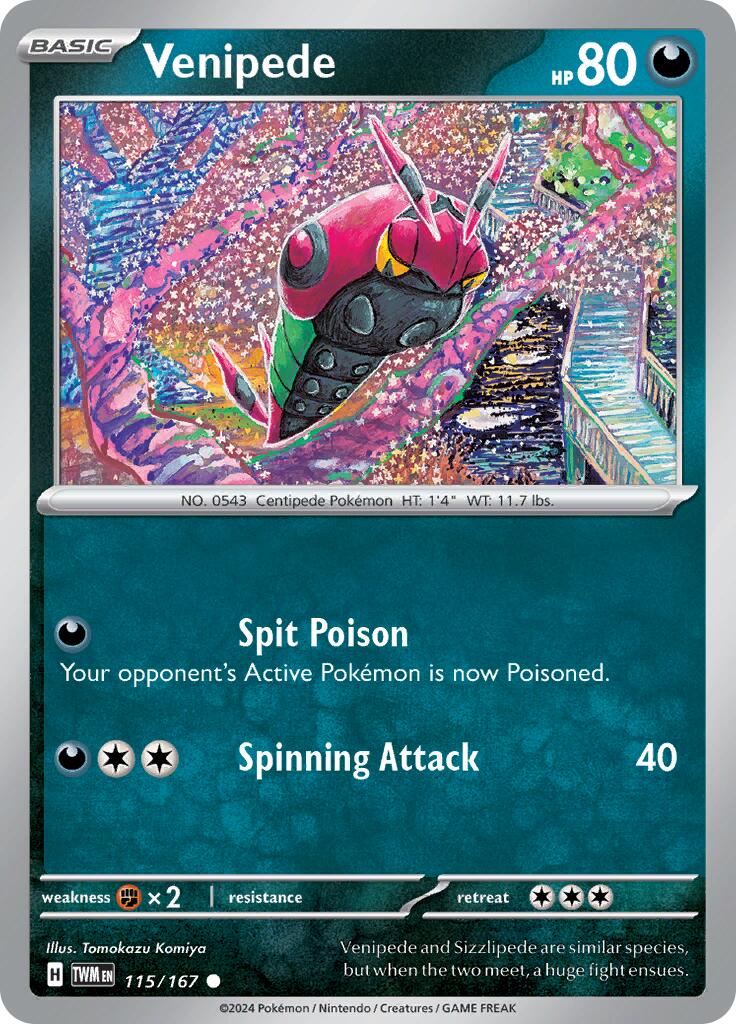 Venipede (115/167) [Scarlet & Violet: Twilight Masquerade] | Good Games Morley