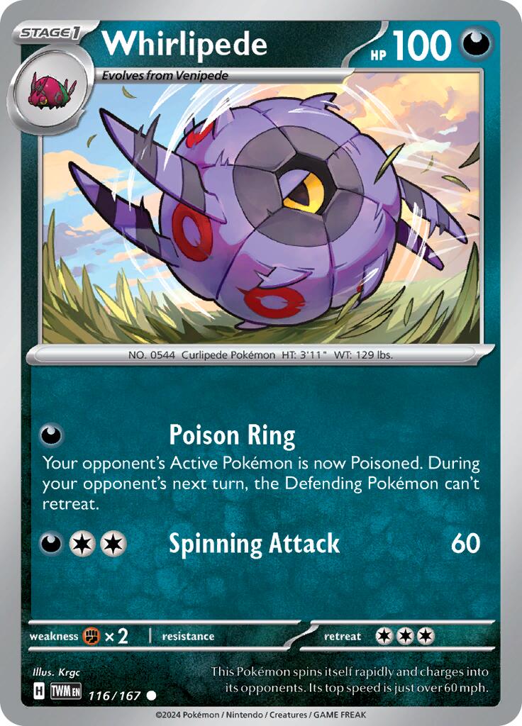 Whirlipede (116/167) [Scarlet & Violet: Twilight Masquerade] | Good Games Morley