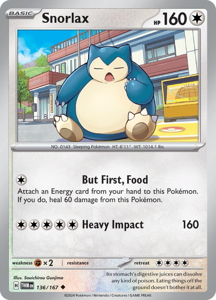 Snorlax (136/167) [Scarlet & Violet: Twilight Masquerade] | Good Games Morley