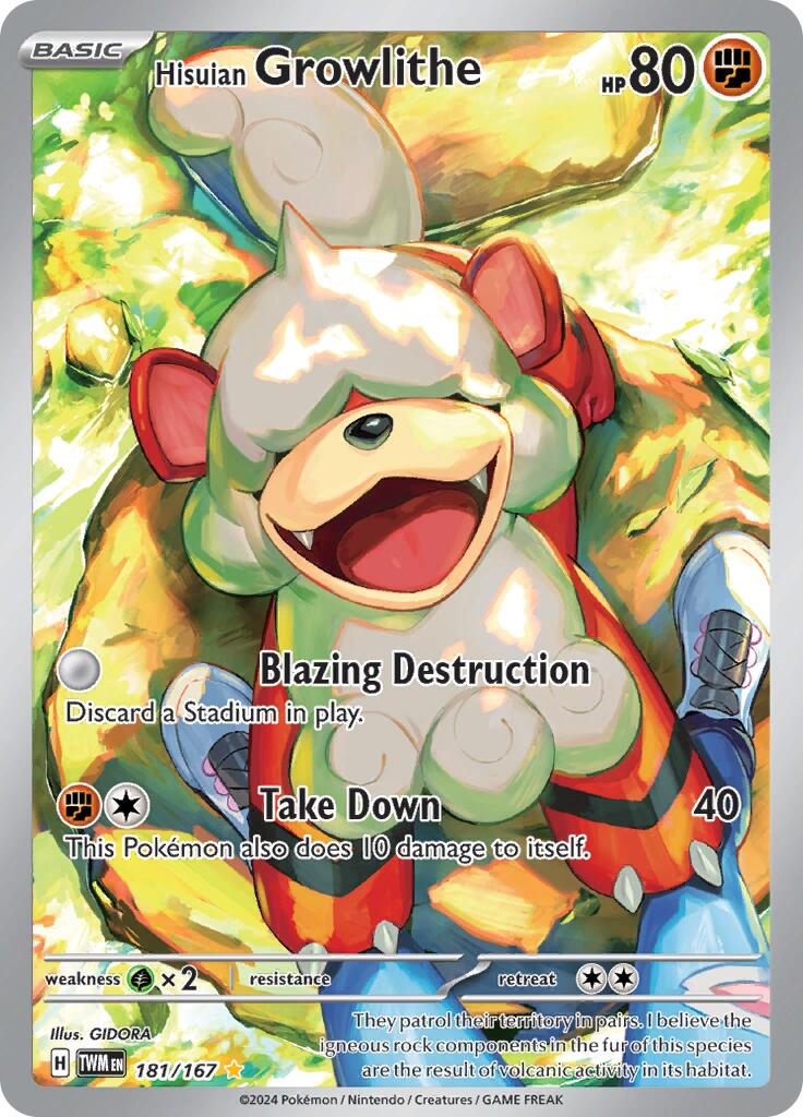 Hisuian Growlithe (181/167) [Scarlet & Violet: Twilight Masquerade] | Good Games Morley