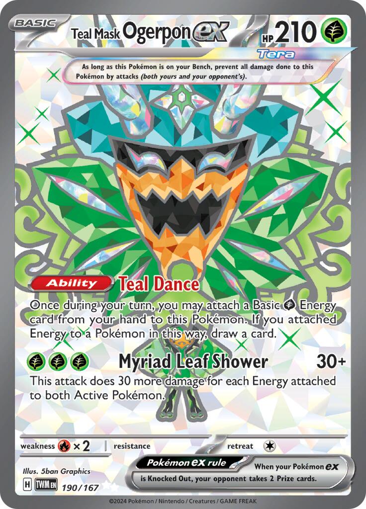 Teal Mask Ogerpon ex (190/167) [Scarlet & Violet: Twilight Masquerade] | Good Games Morley