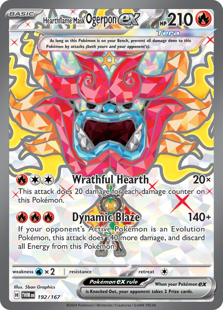 Hearthflame Mask Ogerpon ex (192/167) [Scarlet & Violet: Twilight Masquerade] | Good Games Morley