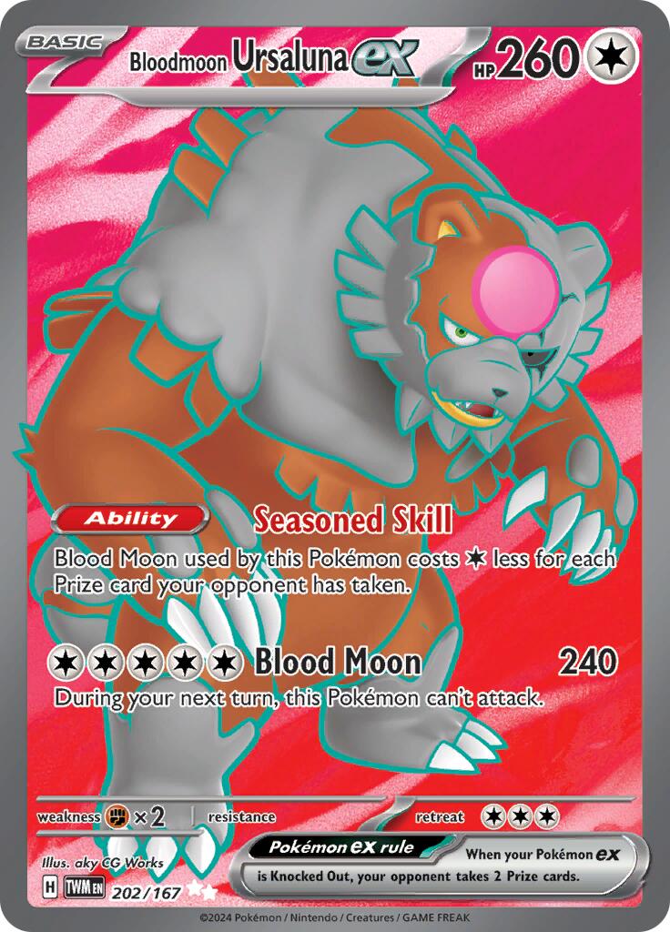 Bloodmoon Ursaluna ex (202/167) [Scarlet & Violet: Twilight Masquerade] | Good Games Morley