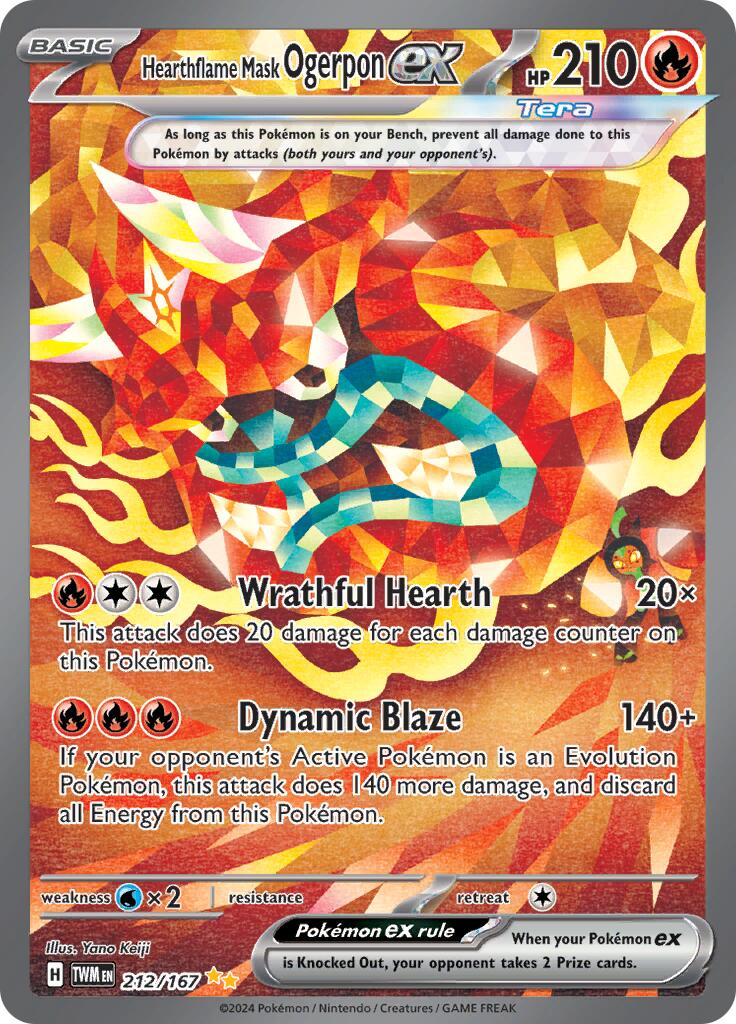 Hearthflame Mask Ogerpon ex (212/167) [Scarlet & Violet: Twilight Masquerade] | Good Games Morley