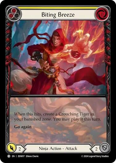 Biting Breeze (Yellow) [ZEN017] (Part the Mistveil Zen Blitz Deck) | Good Games Morley