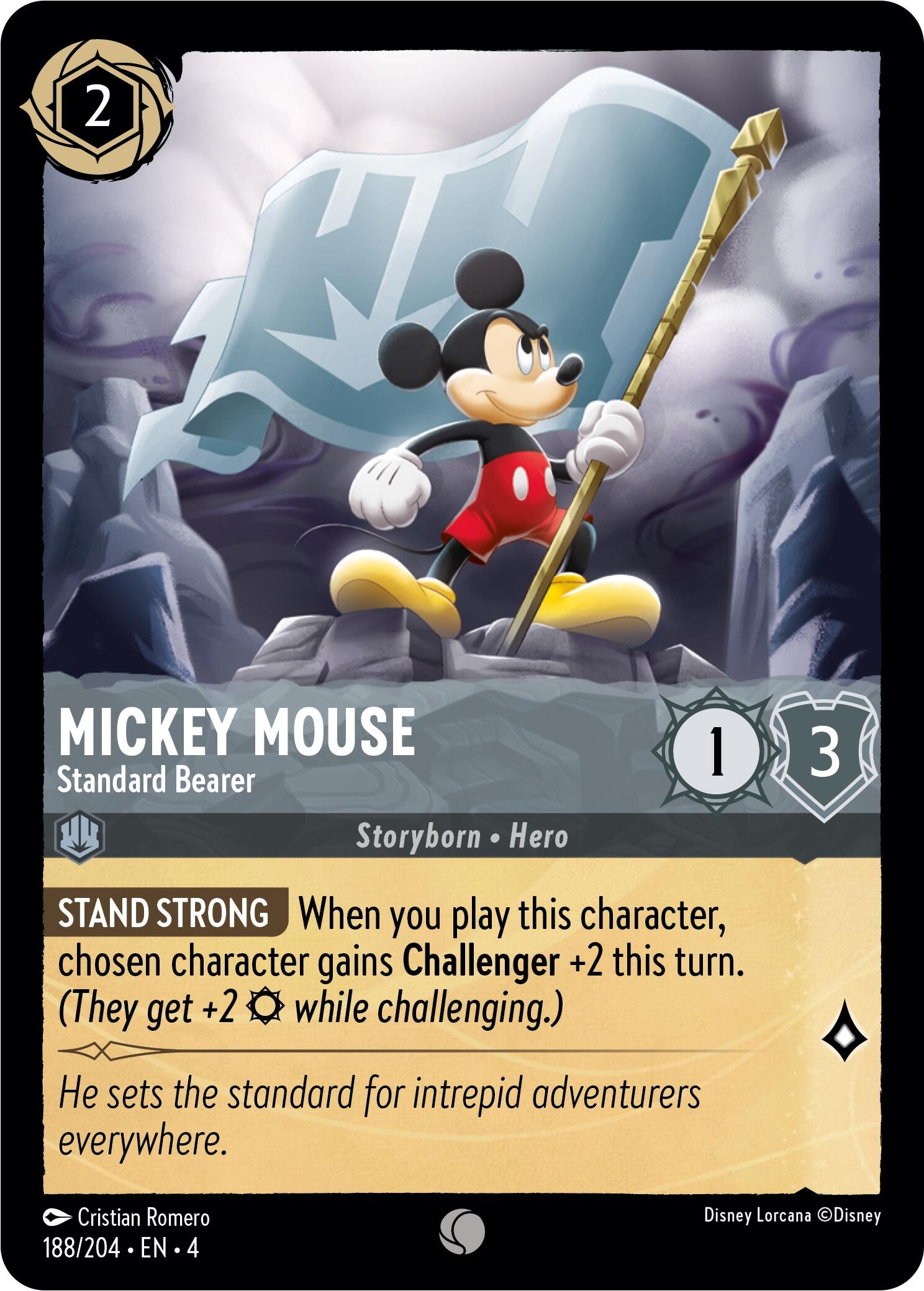 Mickey Mouse - Standard Bearer (188/204) [Ursula's Return] | Good Games Morley