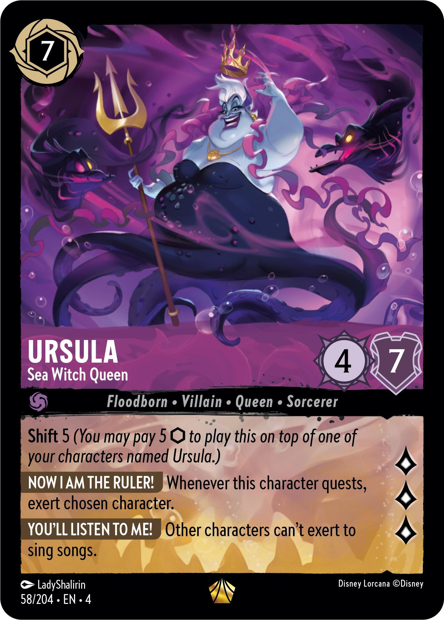 Ursula - Sea Witch Queen (58/204) [Ursula's Return] | Good Games Morley