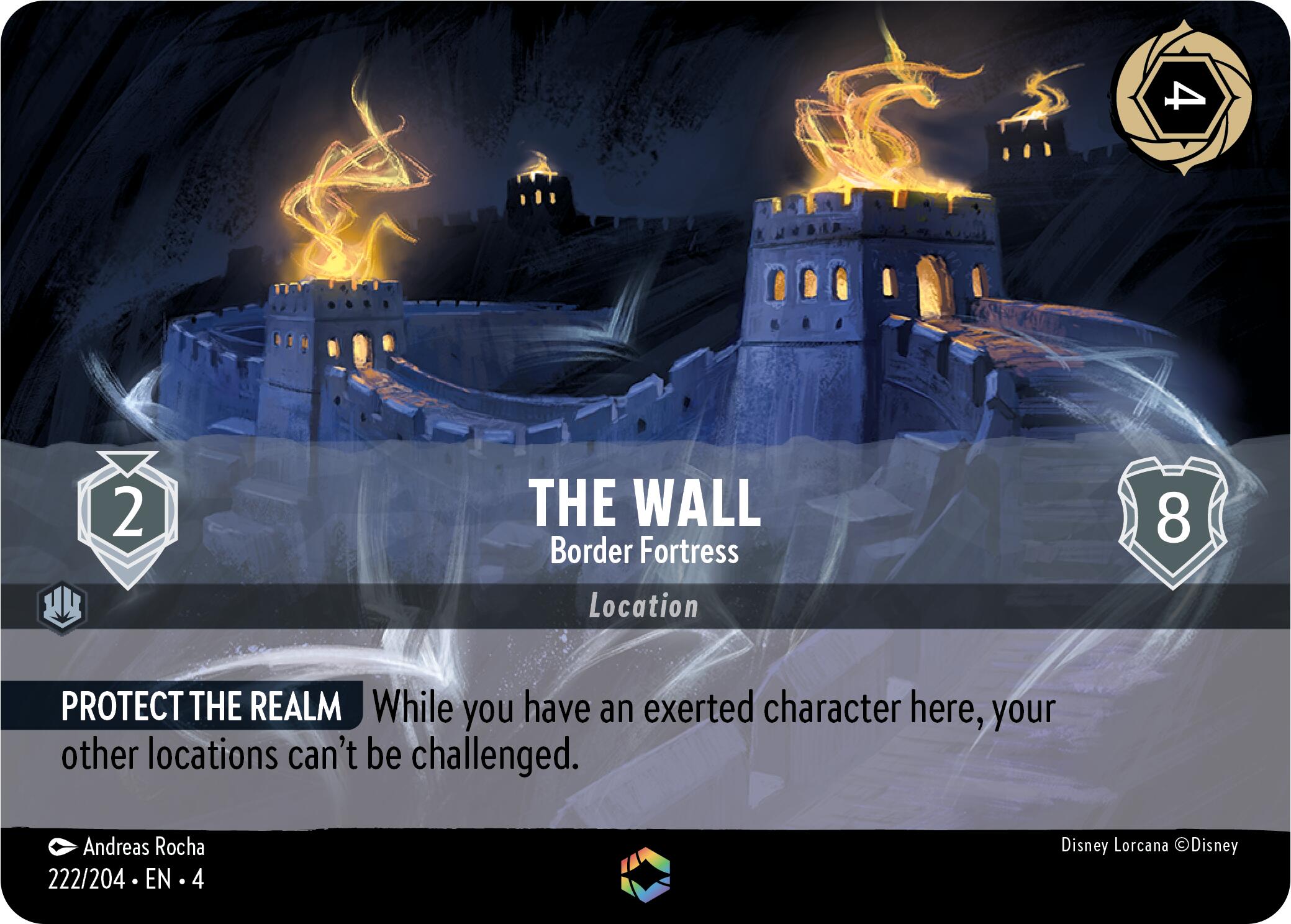 The Wall - Border Fortress (Enchanted) (222/204) [Ursula's Return] | Good Games Morley