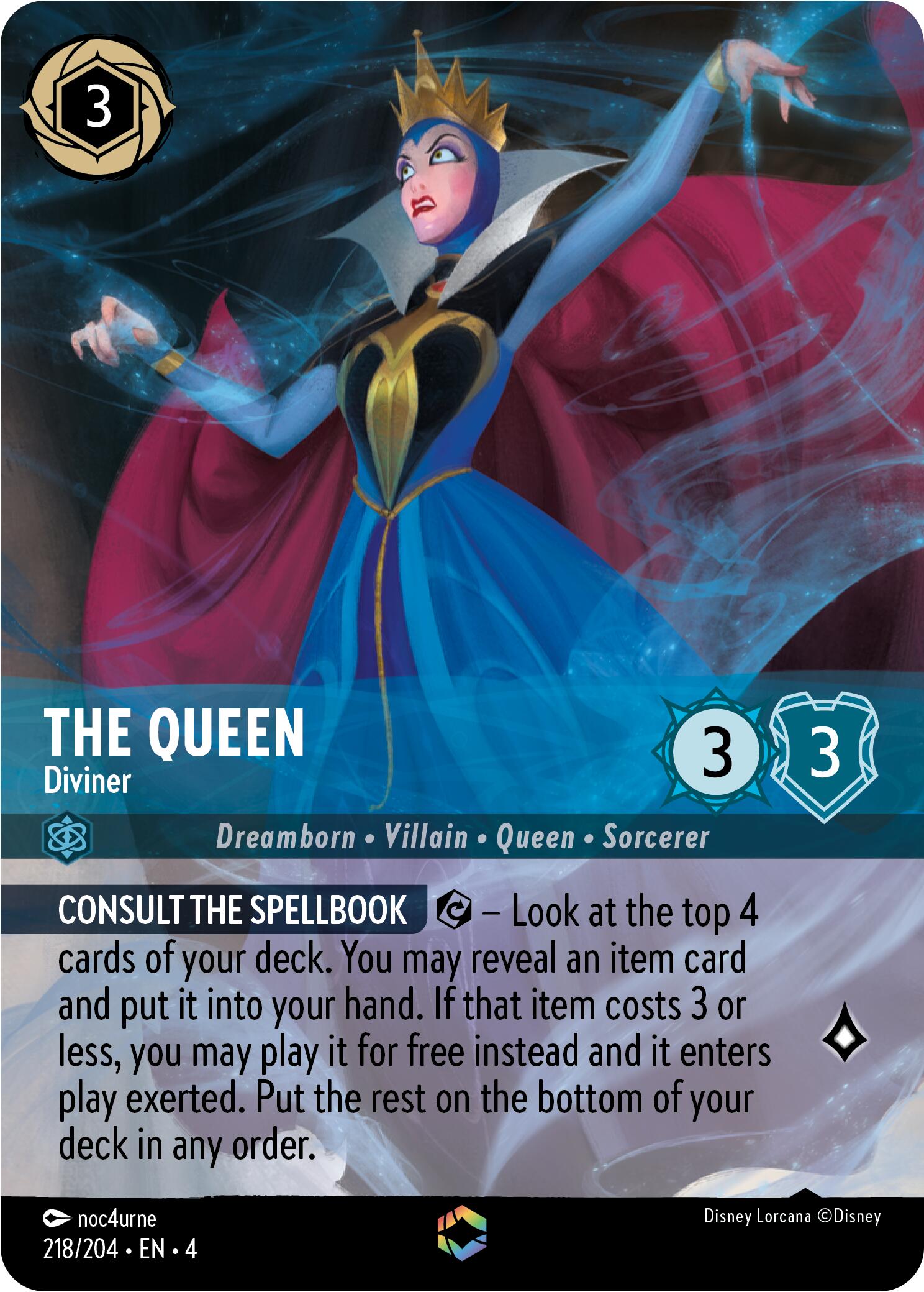 The Queen - Diviner (Enchanted) (218/204) [Ursula's Return] | Good Games Morley