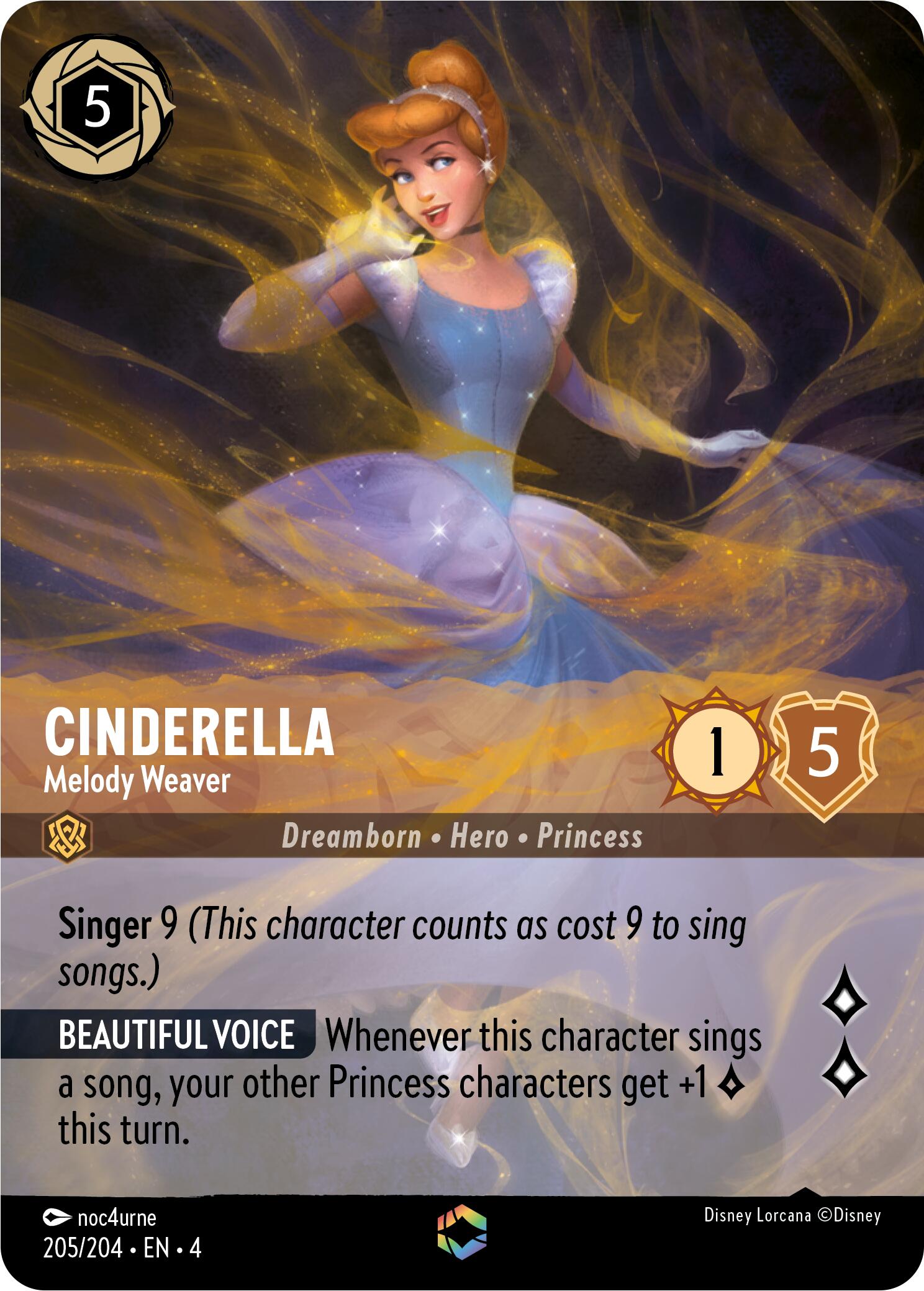 Cinderella - Melody Weaver (Enchanted) (205/204) [Ursula's Return] | Good Games Morley