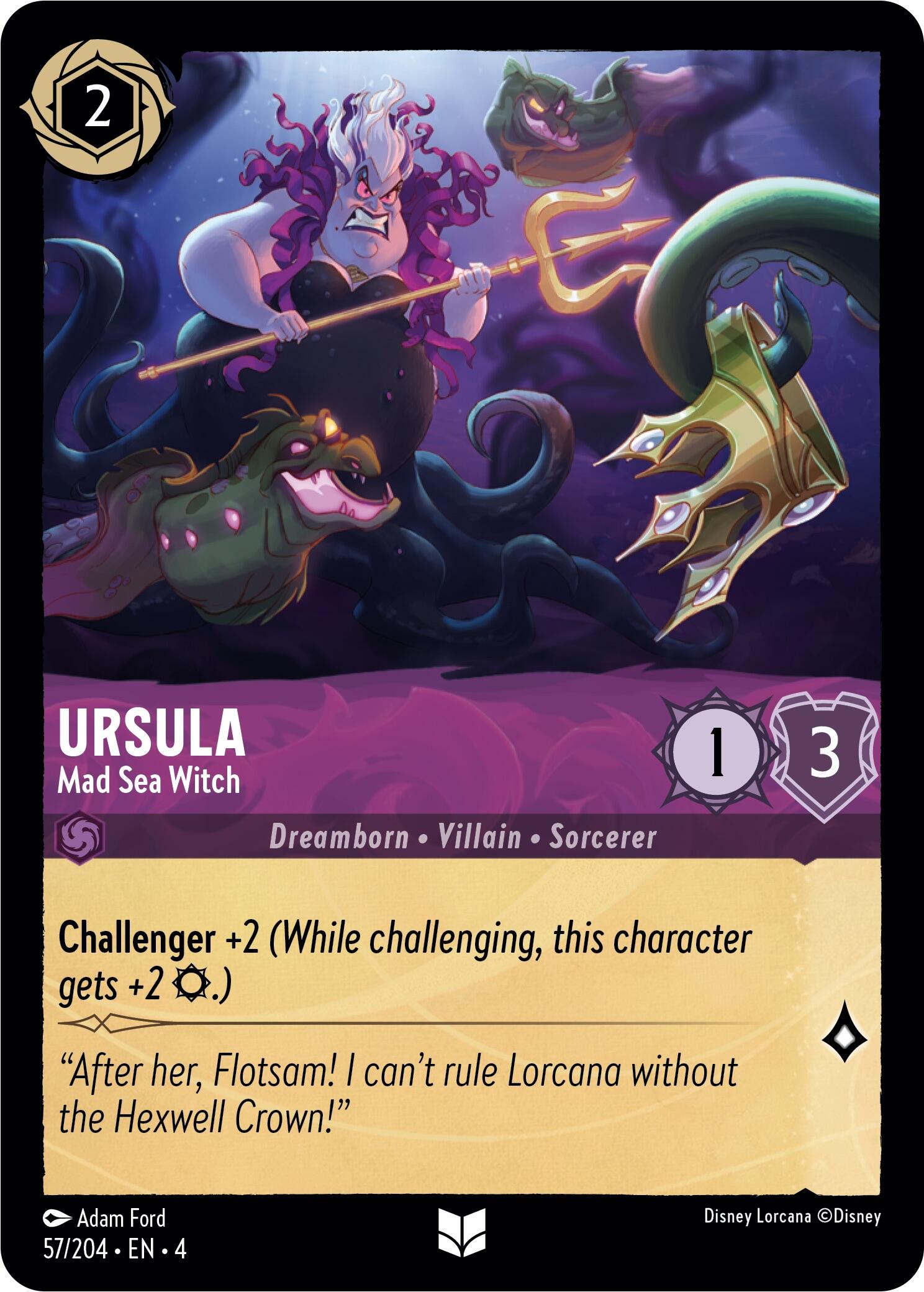 Ursula - Mad Sea Witch (57/204) [Ursula's Return] | Good Games Morley