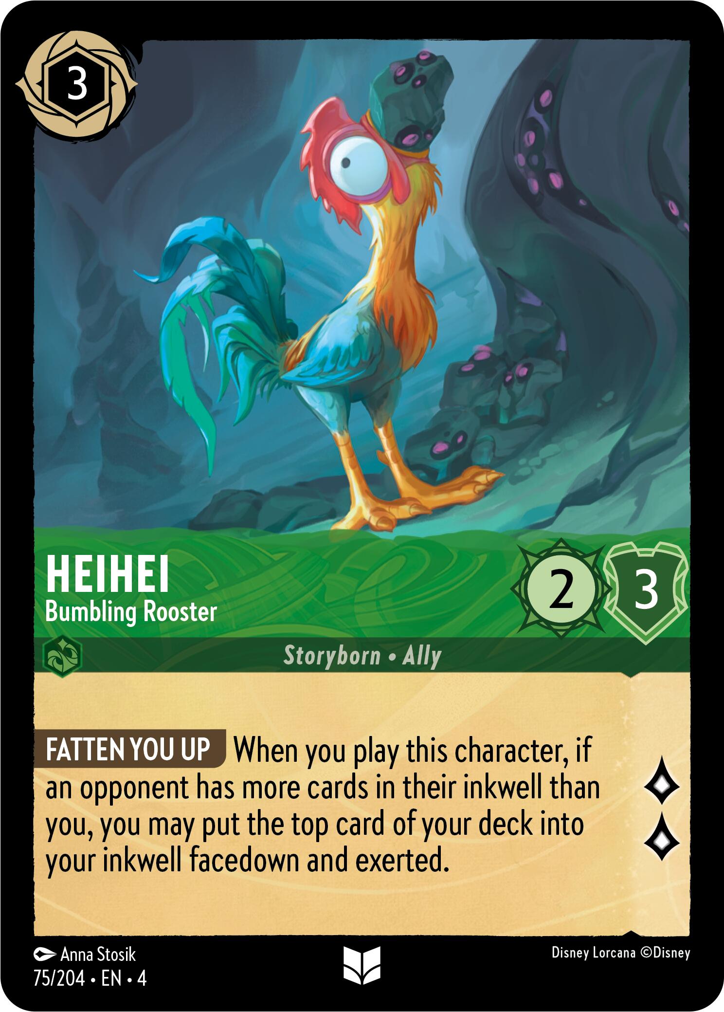 Heihei - Bumbling Rooster (75/204) [Ursula's Return] | Good Games Morley