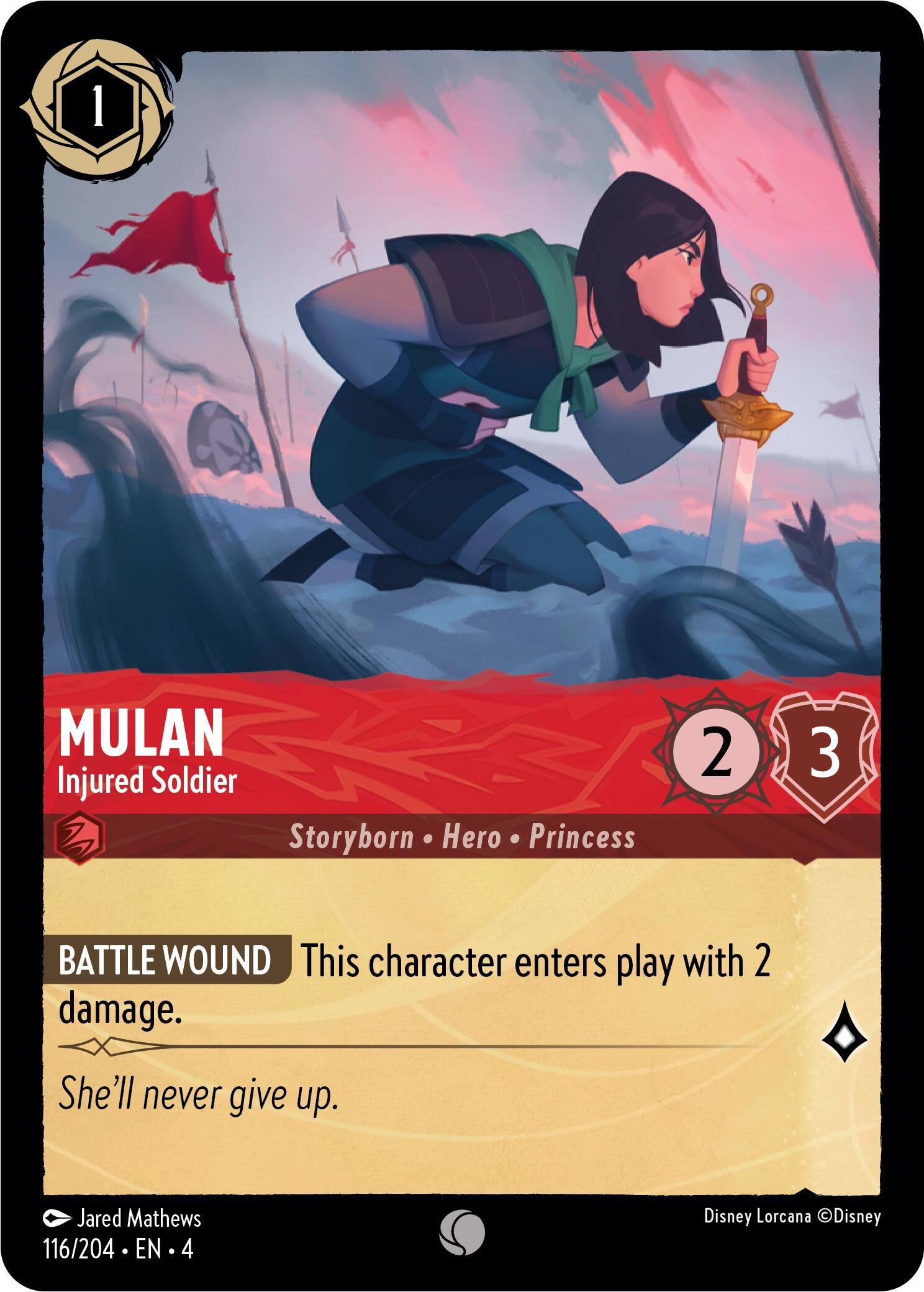 Mulan - Injured Soldier (116/204) [Ursula's Return] | Good Games Morley