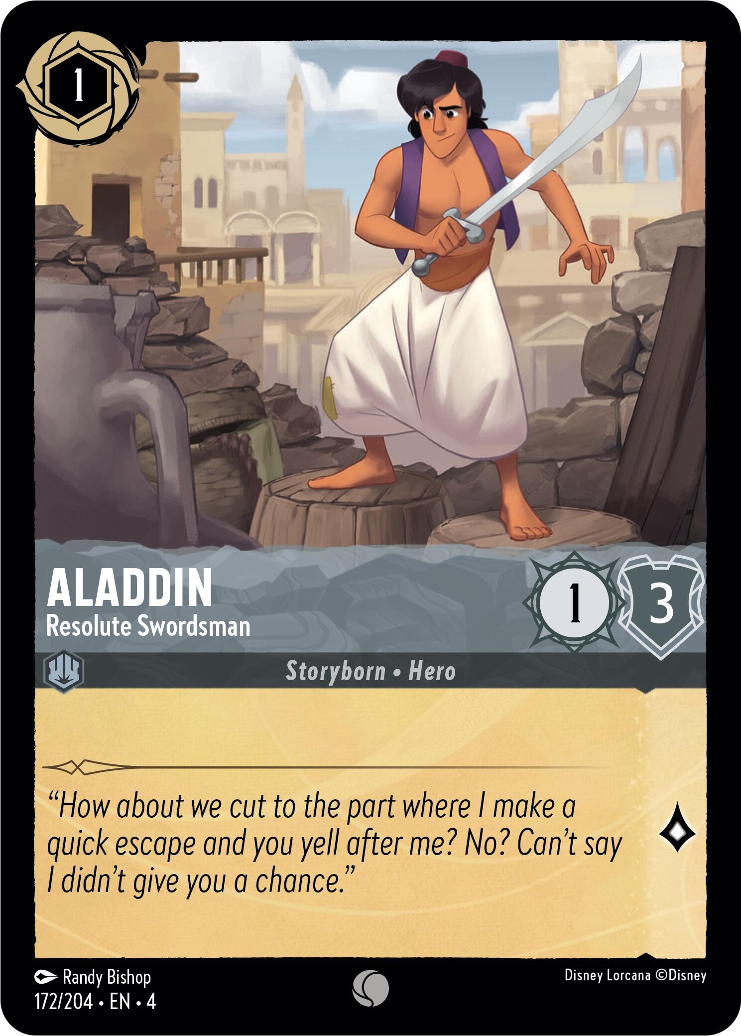 Aladdin - Resolute Swordsman (172/204) [Ursula's Return] | Good Games Morley