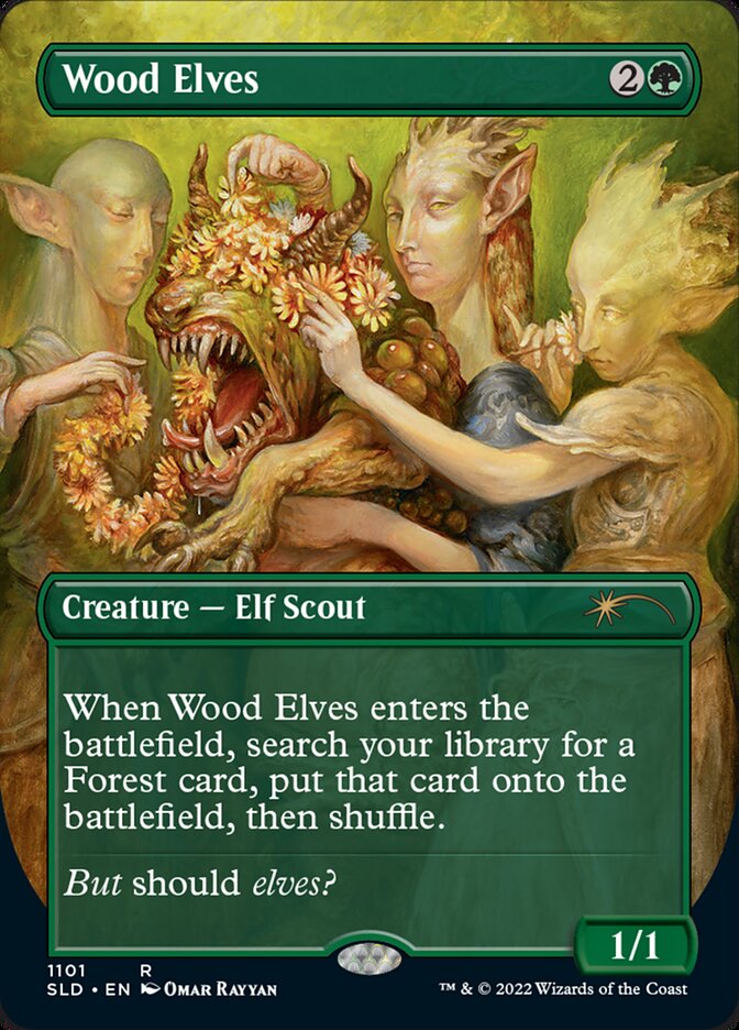 Wood Elves (Borderless) [Secret Lair Drop Series] | Good Games Morley