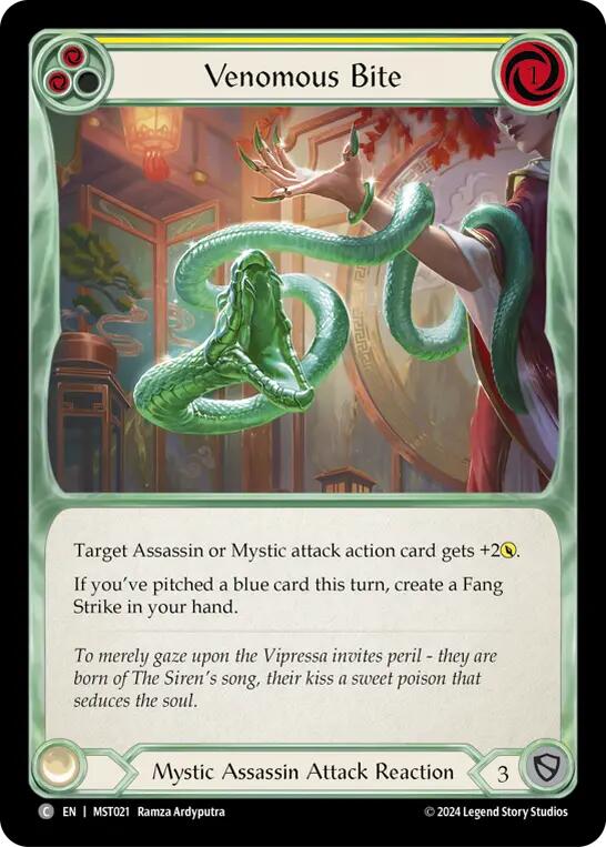 Venomous Bite (Yellow) [MST021] (Part the Mistveil) | Good Games Morley