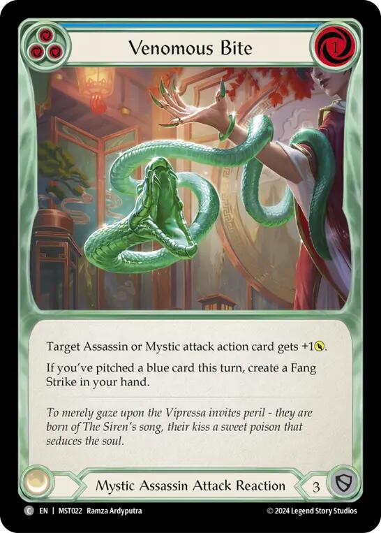 Venomous Bite (Blue) [MST022] (Part the Mistveil) | Good Games Morley