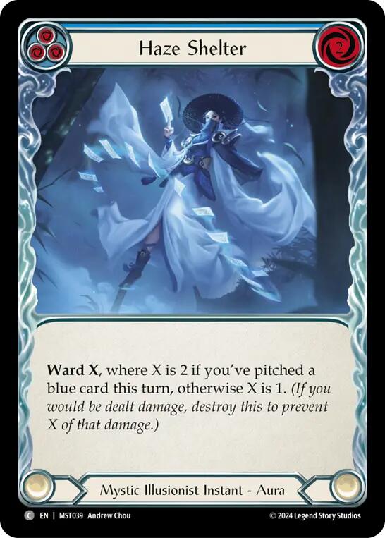 Haze Shelter (Blue) [MST039] (Part the Mistveil)  Rainbow Foil | Good Games Morley