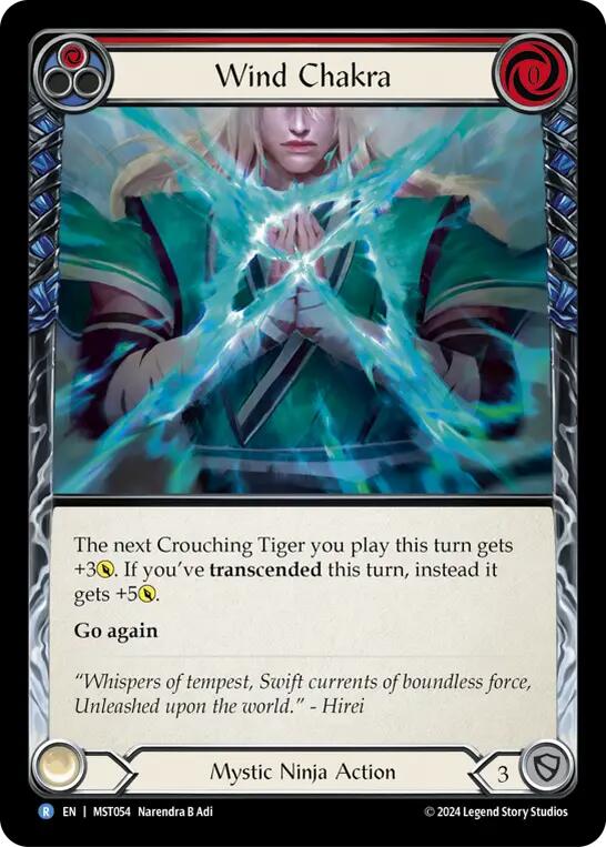 Wind Chakra (Red) [MST054] (Part the Mistveil)  Rainbow Foil | Good Games Morley