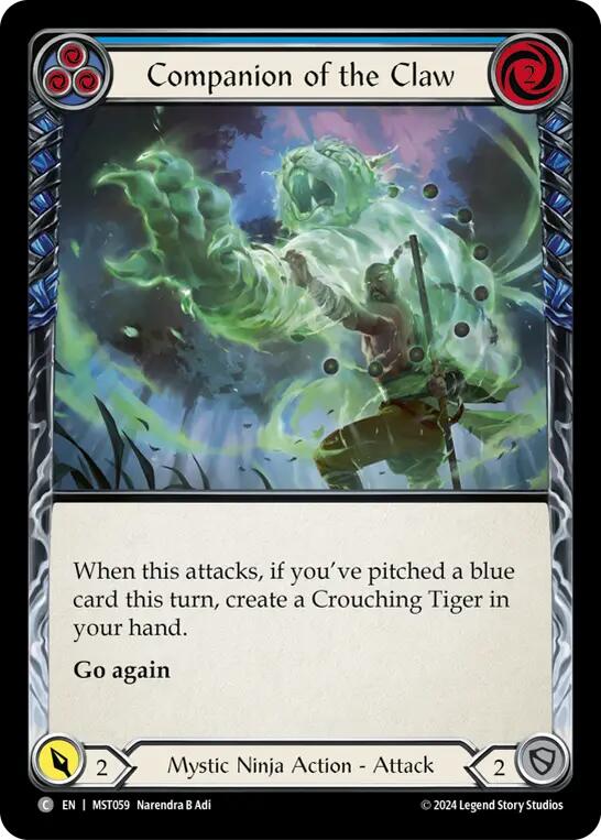 Companion of the Claw (Blue) [MST059] (Part the Mistveil)  Rainbow Foil | Good Games Morley