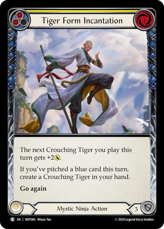 Tiger Form Incantation (Yellow) [MST064] (Part the Mistveil)  Rainbow Foil | Good Games Morley