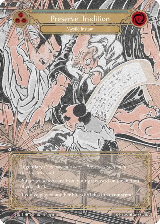 Preserve Tradition // Inner Chi (Marvel) [MST099] (Part the Mistveil)  Cold Foil | Good Games Morley
