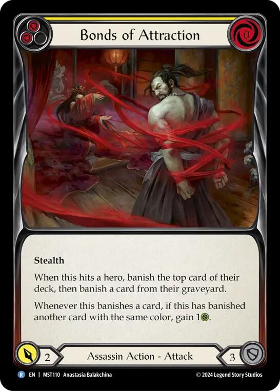 Bonds of Attraction (Yellow) [MST110] (Part the Mistveil)  Rainbow Foil | Good Games Morley