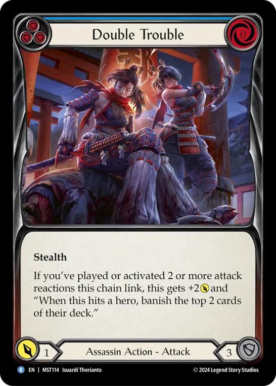 Double Trouble (Blue) [MST114] (Part the Mistveil)  Rainbow Foil | Good Games Morley