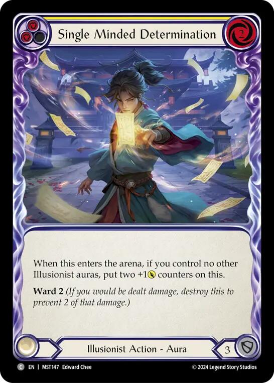 Single Minded Determination (Yellow) [MST147] (Part the Mistveil)  Rainbow Foil | Good Games Morley