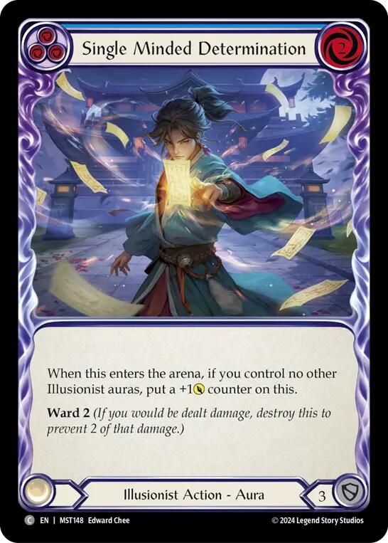 Single Minded Determination (Blue) [MST148] (Part the Mistveil)  Rainbow Foil | Good Games Morley