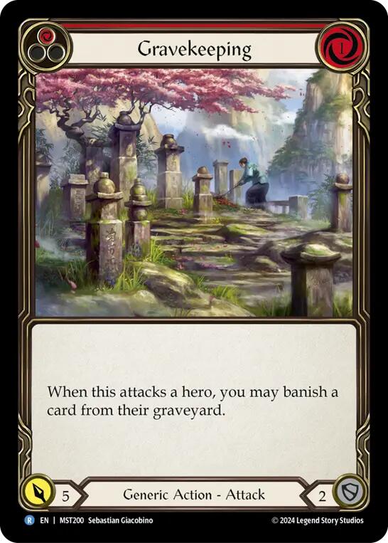 Gravekeeping (Red) [MST200] (Part the Mistveil)  Rainbow Foil | Good Games Morley
