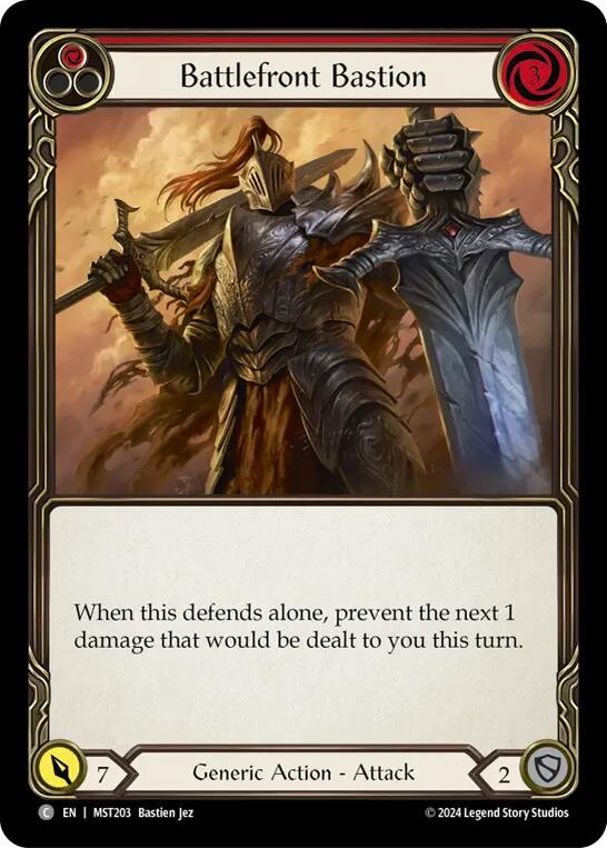 Battlefront Bastion (Red) [MST203] (Part the Mistveil)  Rainbow Foil | Good Games Morley