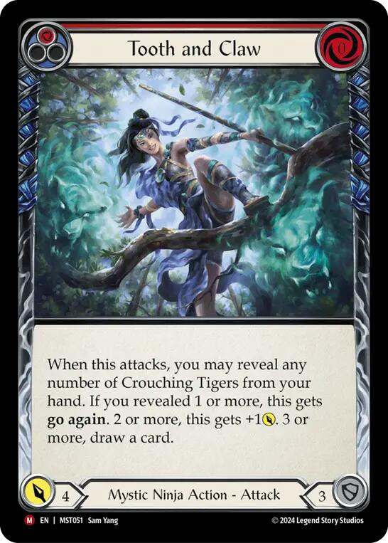 Tooth and Claw [MST051] (Part the Mistveil)  Rainbow Foil | Good Games Morley