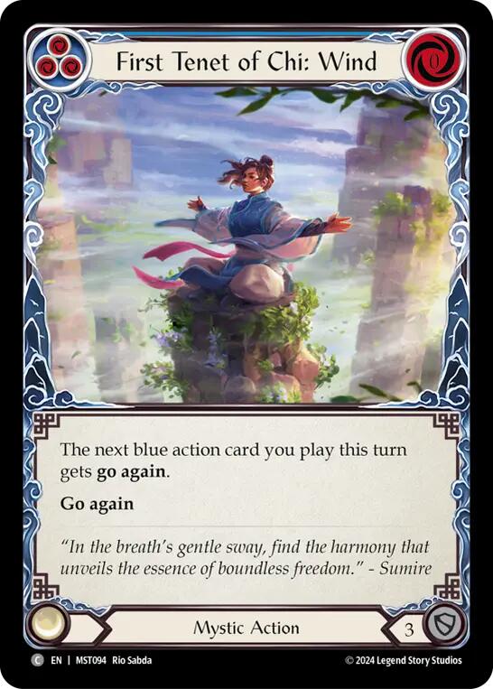First Tenet of Chi: Wind [MST094] (Part the Mistveil)  Rainbow Foil | Good Games Morley