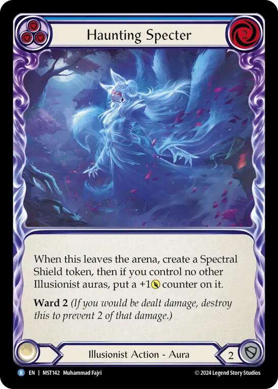 Haunting Specter (Blue) [MST142] (Part the Mistveil)  Rainbow Foil | Good Games Morley