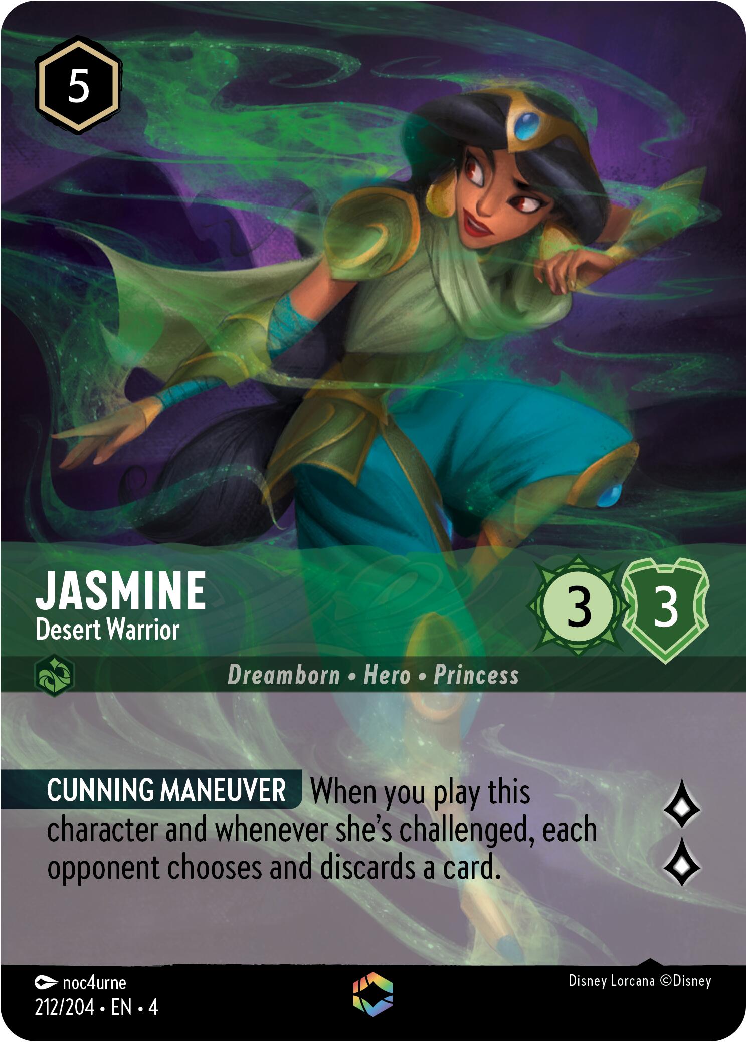 Jasmine - Desert Warrior (Enchanted) (212/204) [Ursula's Return] | Good Games Morley